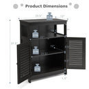 Wood Freestanding Bathroom Storage Cabinet with Double Shutter Door by LJGDeals