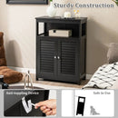 Wood Freestanding Bathroom Storage Cabinet with Double Shutter Door by LJGDeals