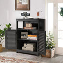 Wood Freestanding Bathroom Storage Cabinet with Double Shutter Door by LJGDeals