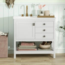 Freestanding Bathroom Vanity Unit with Basin Floor Storage Cabinet-White by LJGDeals