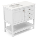 Freestanding Bathroom Vanity Unit with Basin Floor Storage Cabinet-White by LJGDeals