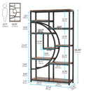 Freestanding Bookshelf, 68.9" Etagere Bookcase with 9 Open Shelves