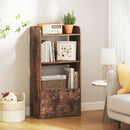 Freestanding Bookshelf with 3-Tier Open Shelf-Rustic Brown