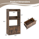 Freestanding Bookshelf with 3-Tier Open Shelf by LJGDeals