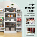 Freestanding Buffet Cupboards Sideboard with 2 Doors and Anti-Tipping Devices-White by LJGDeals