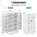 Freestanding Buffet Cupboards Sideboard with 2 Doors and Anti-Tipping Devices-White by LJGDeals