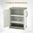 Freestanding Buffet Cabinet Sideboard with 2 Doors and Adjustable Shelves for Kitchen and Garage by DirectDeals