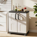 Freestanding Buffet Cabinet Sideboard with 2 Doors and Adjustable Shelves for Kitchen and Garage by LJGDeals