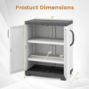 Freestanding Buffet Cabinet Sideboard with 2 Doors and Adjustable Shelves for Kitchen and Garage by LJGDeals