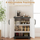 Freestanding Buffet Cabinet Sideboard with 2 Doors and Adjustable Shelves for Kitchen and Garage by LJGDeals
