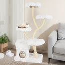 Freestanding Cat Tower with four Flower-shaped Platforms and Sisal Scratching Posts by LJGDeals