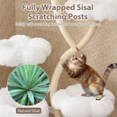 Freestanding Cat Tower with four Flower-shaped Platforms and Sisal Scratching Posts by LJGDeals