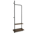 Freestanding Clothing Rack with Wheels and Storage Shelves for Entryway and Bedroom by LJGDeals
