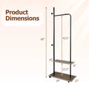 Freestanding Clothing Rack with Wheels and Storage Shelves for Entryway and Bedroom by LJGDeals