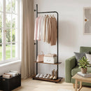 Freestanding Clothing Rack with Wheels and Storage Shelves for Entryway and Bedroom by LJGDeals