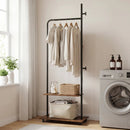 Freestanding Clothing Rack with Wheels and Storage Shelves for Entryway and Bedroom by LJGDeals