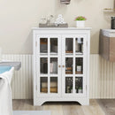 Freestanding Display Storage Cabinet with 2 Glass Doors and Adjustable Shelves by LJGDeals