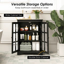 Freestanding Display Storage Cabinet with 2 Glass Doors and Adjustable Shelves by LJGDeals