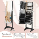 Freestanding Jewelry Cabinet with Full Length HD Mirror by LJGDeals