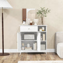 Bathroom Cabinet Floor Cabinet with Drawer and Open Compartments-White by LJGDeals