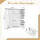 Bathroom Cabinet Floor Cabinet with Drawer and Open Compartments-White by DirectDeals