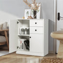 2-Door Free-standing Kitchen Sideboard with Adjustable Shelves-White by LJGDeals