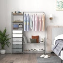 Free Standing Closet Organizer with Removable Drawers and Shelves-Gray by LJGDeals