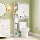 Freestanding Storage Cabinet Above Toilet with 2-Door Cabinet-White by LJGDeals
