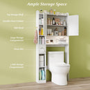 Freestanding Storage Cabinet Above Toilet with 2-Door Cabinet-White by LJGDeals