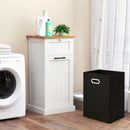Freestanding Tilt Out Laundry Cabinet with Basket-White by LJGDeals