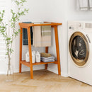 Freestanding Towel Rack with Storage Shelf for Bathroom by LJGDeals