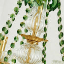 French Retro Green Crystal Chandelier