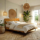 Frida Deluxe Solid Wood Bed Frame - Premium Quality Craftsmanship and Timeless Elegance