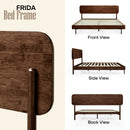 Frida Solid Wood Bed Frame by Megsu