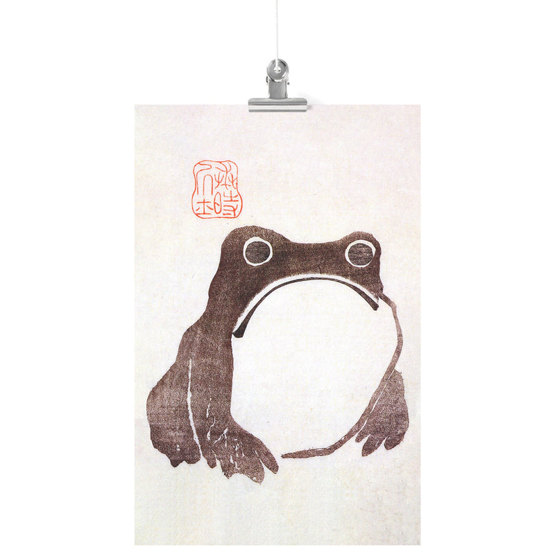 "Frog" by Matsumoto Hoji Matte Poster