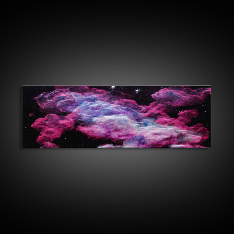 Beautiful Universe Space Art, Galaxy Print, Bubblegum Pink Art, Framed Canvas Print, Framed Wall Art