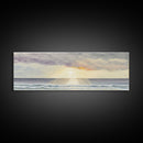 Panoramic Ocean Beach canvas prints Sea landscape Nautical photo Coastal canvas print Sea wave canvas Extra large wall art  Ready to hang