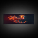 Panoramic Canvas Print Of "The Phoenix" - Rebirth Art - Framed Canvas Art - Framed Wall Art - Incredibly Beautiful Phoenix Decor