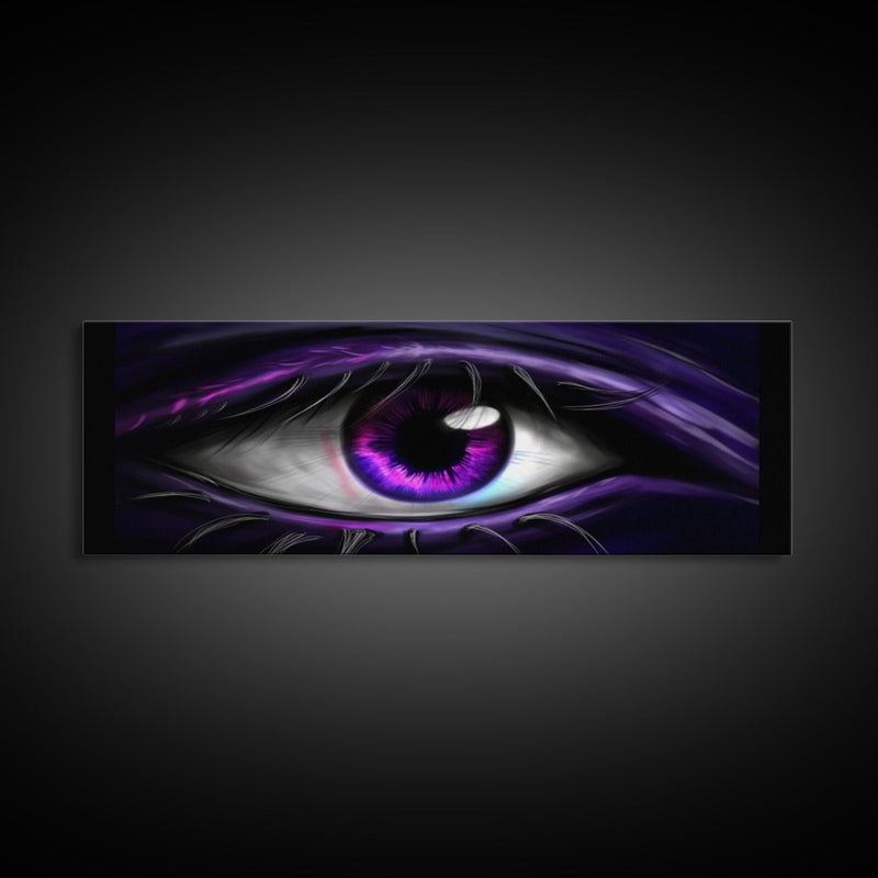 Violet Eye Art Print, Big Eye Art Painting, Canvas Print, Eye Canvas Art, Framed Art Print, Wall Decor, Panoramic, Wall Art, Canvas Print