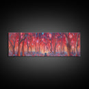 Enchanted Forest Art, Abstract Forest Art, Pink Forest, Pastel Wood, Wall Decor, Large Canvas Print, Panoramic, Wall Art, Canvas Print