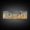 Abstract Forest Art, Abstract Trees Canvas, Snow In The Forest, Winter Wall Decor, Large Canvas Print, Panoramic, Wall Art, Canvas Print