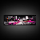 Abstract City Art Print, Abstract Framed Canvas Print, Skyscrapers, Urban Art Wall Decor, Wall Decor, Panoramic, Wall Art, Canvas Print