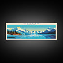Glacier Bay National Park, Panoramic Alaska Travel Art, National Park Print, Minimalist Travel Art, Midcentury Modern Style Landscape
