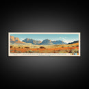 Guadalupe Mountains National Park, Panoramic Texas Travel Art, National Park Print, Minimalist Travel Art, Midcentury Modern Style Landscape