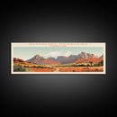 Guadalupe Mountains National Park, Panoramic Texas Travel Art, National Park Print, Minimalist Travel Art, Midcentury Modern Style Landscape