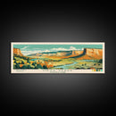 Mesa Verde National Park Panoramic Colorado Travel Art, National Park Print, Minimalist Travel Art, Midcentury Modern Style Landscape