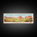 Petrified Forest National Park Panoramic Arizona Travel Art, National Park Print, Minimalist Travel Art, Midcentury Modern Style Landscape