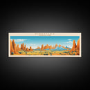 Pinnacles National Park Panoramic Califorrnia Travel Art, National Park Print, Minimalist Travel Art, Midcentury Modern Style Landscape