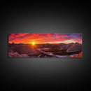 Photographic Panoramic of Badlands National Park, Sunset Photography, National Park Art, Framed Canvas Print, Landscape Photography