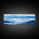 Blue Ridge Mountains Panoramic Wall Art, Bluebridge Mountains National Parkway, Beautiful Cabin Decor, Boho Photography Wall Art Print